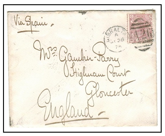 GIBRALTAR - 1876 2 1/2d GB 