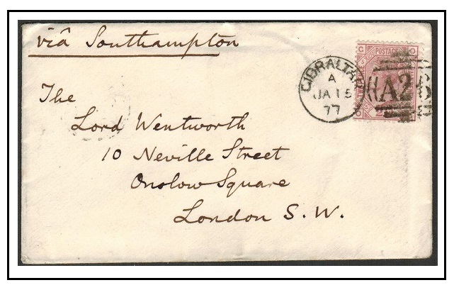 GIBRALTAR - 1877 2 1/2d GB 