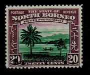 NORTH BORNEO - 1939 20c COLOUR TRIAL with WATERLOW & SONS h/s.