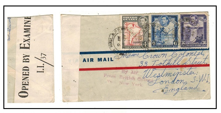Británico Guayana Postal Wrapper-Hg E2a-uprated Sg # 272-GEORGETOWNA Balboa 