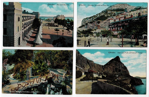 GIBRALTAR - 1920 (circa) range of 10 unused early picture postcards.
