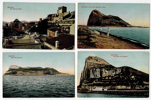 GIBRALTAR - 1920 (circa) range of 5 unused early postcards.