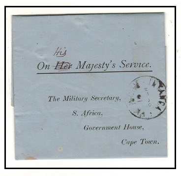 RHODESIA - 1901 use of OHMS folded letter to Cape Town used at INYANGA.