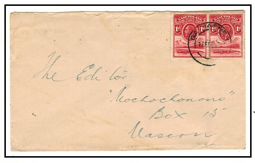 BASUTOLAND - 1935 2d rate local cover used at QACHASNEK.