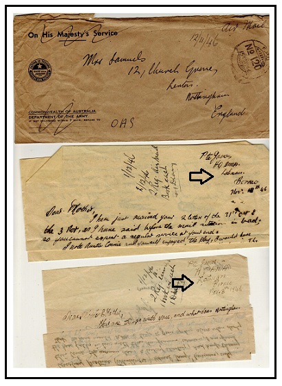 LABUAN - 1946 re-use of OHMS envelope to UK cancelled FPO/No.120.