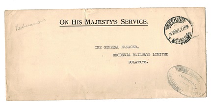 BECHUANALAND - 1935 OHMS cover from MAFEKING with OFFICIAL FREE cachet.