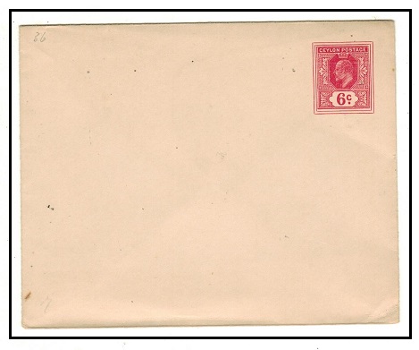 CEYLON - 1908 6c carmine-rose PSE unused.  H&G 36.