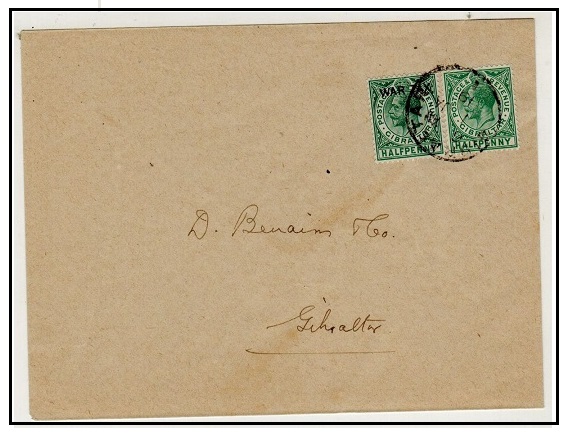 GIBRALTAR - 1919 1/2d + 1/2d 