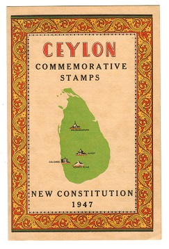 CEYLON - 1947 NEW CONSITUTION official folder.
