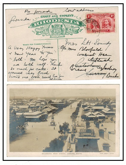 RHODESIA - 1912 1d rate 
