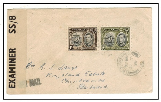 GRENADA - 1943 1/3d rate 