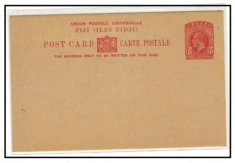 FIJI - 1927 1 1/2d red on buff PSC unused.  H&G 11.