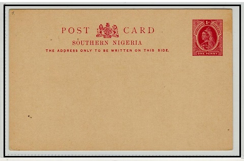 SOUTHERN NIGERIA - 1900 1d carmine PSC unused.  H&G 1.