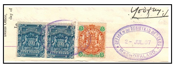 RHODESIA - 1907 