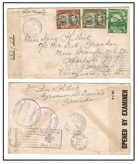 GRENADA - 1943 1s 3 1/2d rate 