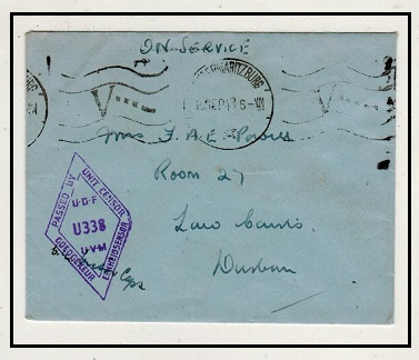 SOUTH AFRICA - 1943 stampless on service 