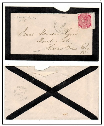 JAMAICA - 1877 2d rate 