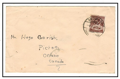 GOLD COAST - 1937 1d rate cover to Canada used at ANOMABU.