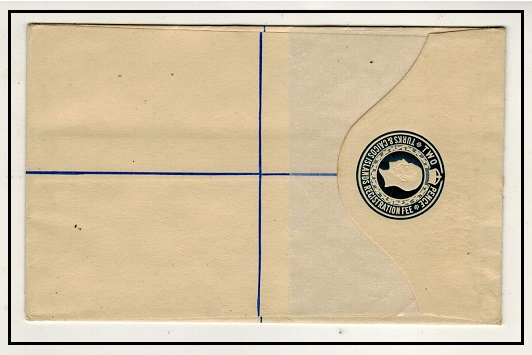 TURKS AND CAICOS IS - 1920 2d dark blue RPSE (size G) unused.  H&G 1a.