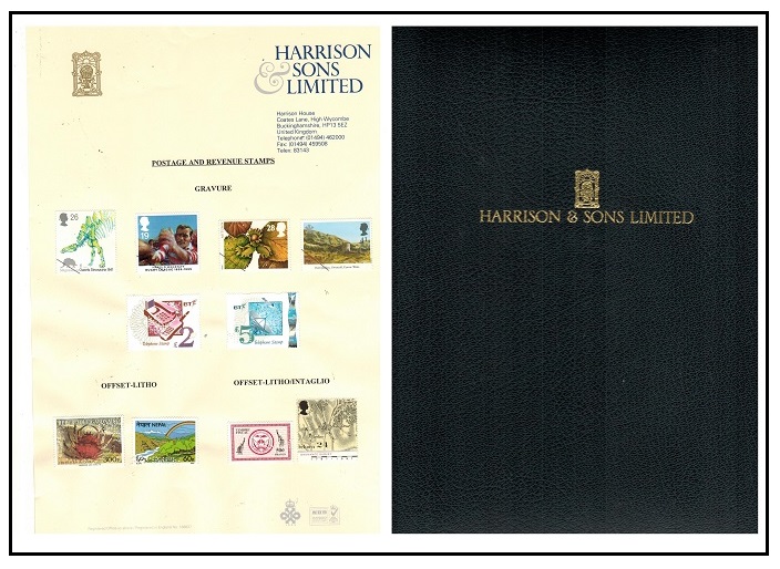 COLONIAL PROOFS - 2000 (circa) Harrison and Sons Ltd folder.