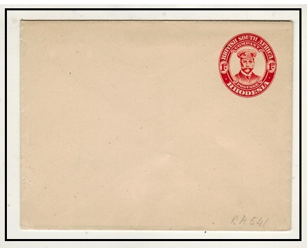RHODESIA - 1916 1d red PSC (NO IMPRINT) unused.  H&G 5.