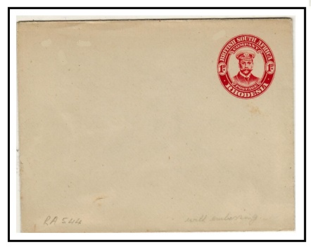 RHODESIA - 1916 1d red PSE (WITH IMPRINT) unused.  