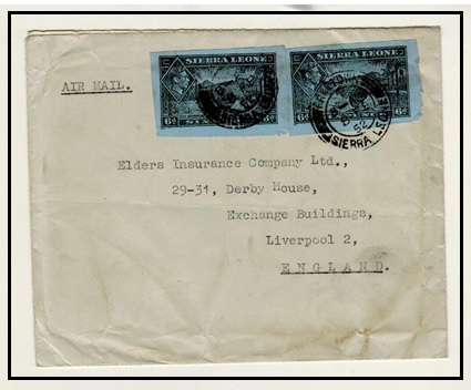 SIERRA LEONE - 1952 6d postal stationery 