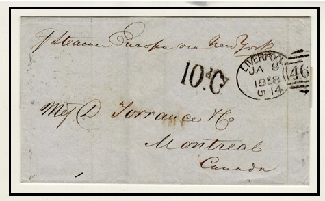 CANADA - 1868 inward outer wrapper from UK struck 