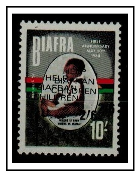 BIAFRA - 1968 2/6d on 10/- 