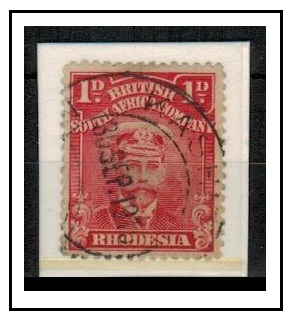 RHODESIA - 1915 use of 1d admiral at KASHITU/N.W.RHODESIA.