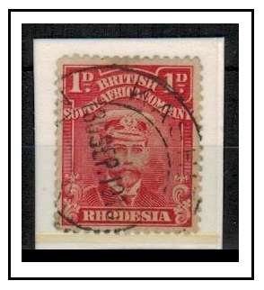 RHODESIA - 1915 use of 1d admiral at KASHITU/N.W.RHODESIA.