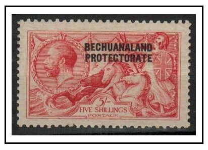 BECHUANALAND - 1914 5/- rose-red fine mint.  SG 84.