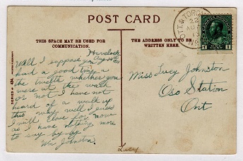 CANADA - 1913 use of picture postcard cancelled OTT & TORONTO MC No.3 railway strike.