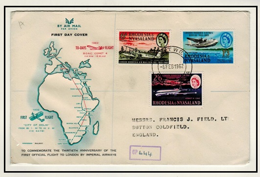 RHODESIA AND NYASALAND - 1962 