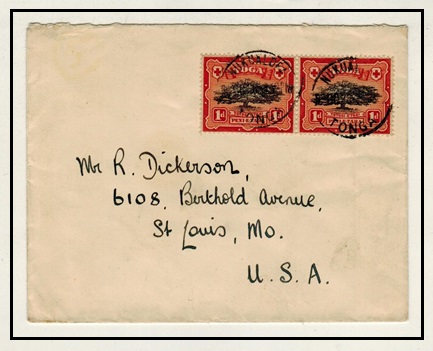 TONGA - 1923 2d rate cover to USA used at NUKUALOFA.