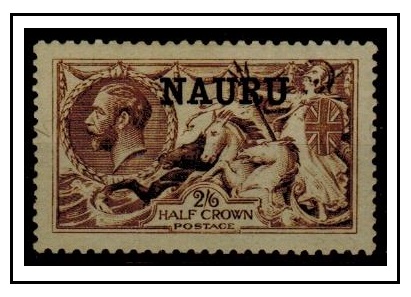 NAURU - 1916 2/6d yellow brown fine mint.  SG 20.