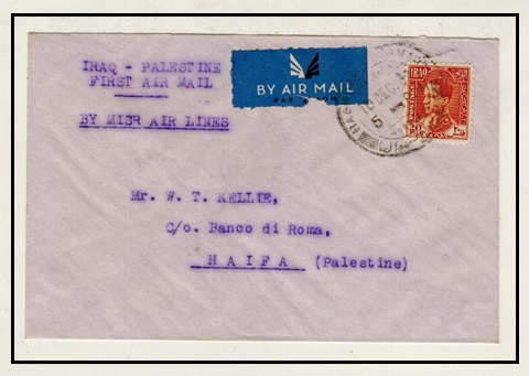 IRAQ - 1935 first flight cover to Palestine.