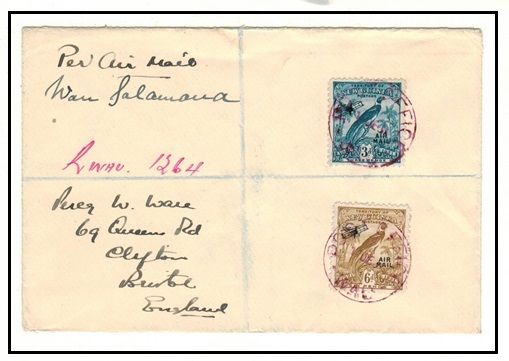 NEW GUINEA - 1931 9d rate registered 
