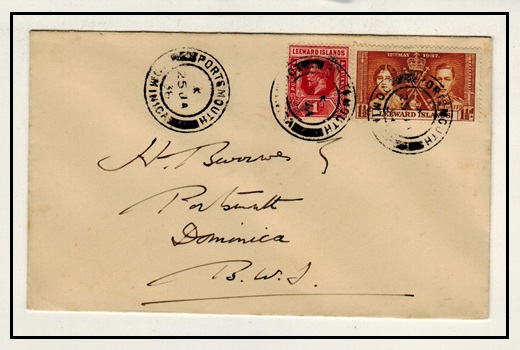 DOMINICA - 1938 local cover used at PORTSMOUTH.