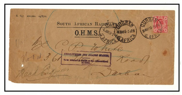SOUTH AFRICA - 1913 use of 