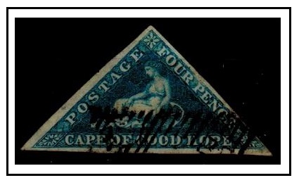 CAPE OF GOOD HOPE - 1855 4d blue 