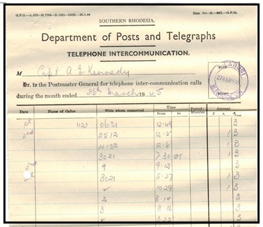 SOUTHERN RHODESIA - 1945 use of 
