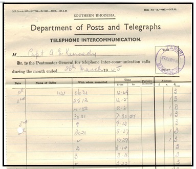 SOUTHERN RHODESIA - 1945 use of 