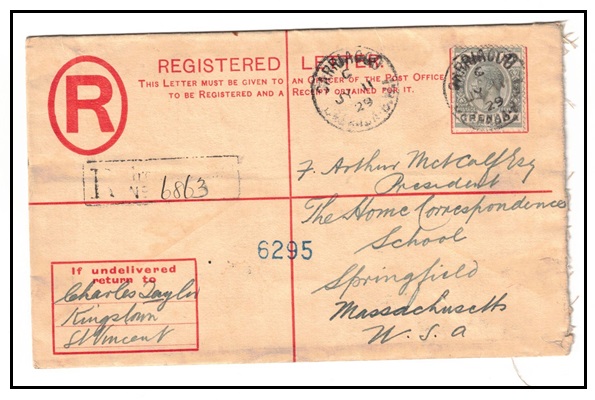 GRENADA - 1912 2d dark blue RPSE (size G) used at CARRIACOU.  H&G 4a.