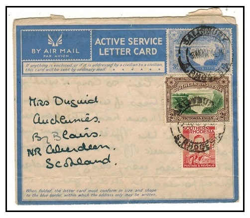 SOUTHERN RHODESIA - 1944 3d blue 