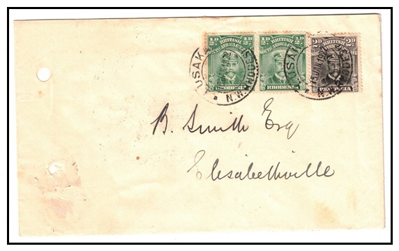 RHODESIA - 1922 1/2d (x2) + 2d 