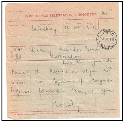 SOUTHERN RHODESIA - 1951 