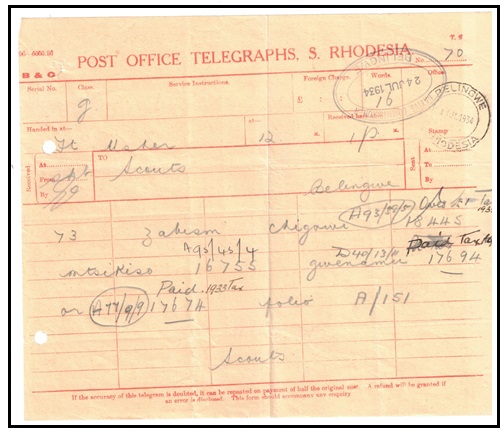 SOUTHERN RHODESIA - 1934 