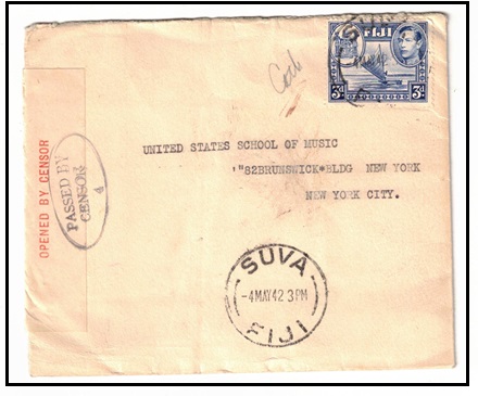 FIJI - 1942 3d rate 