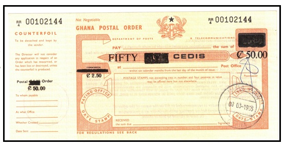 GOLD COAST - 1995 issued 50 cedis 